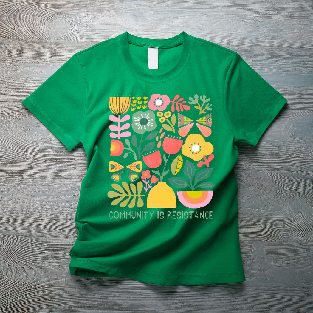 Floral Political Activism Shirt, Anti Fascism Gift