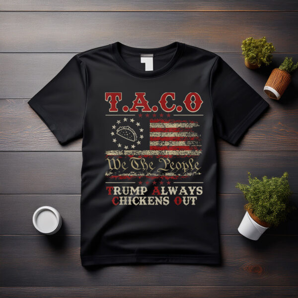 Funny Taco Trump Always Chickens Out For Retro Men Women T-Shirt