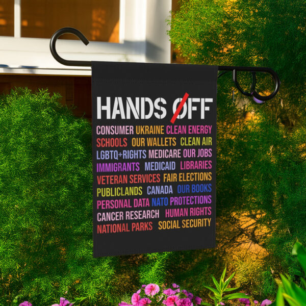 Hands Off Garden Flag, Protest Flag
