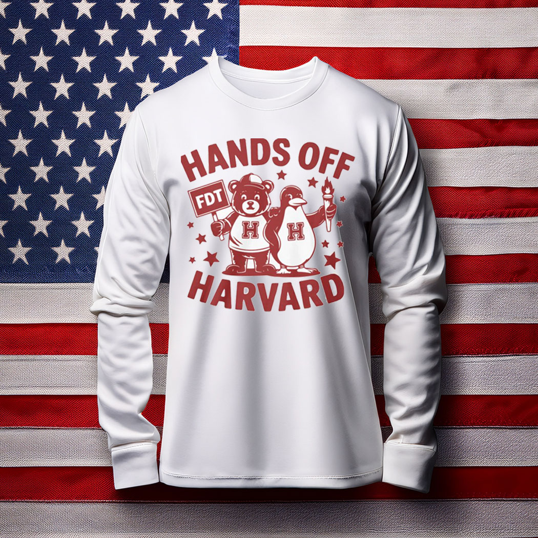 Hands Off Harvard Anti Trump Long Sleeve Shirt
