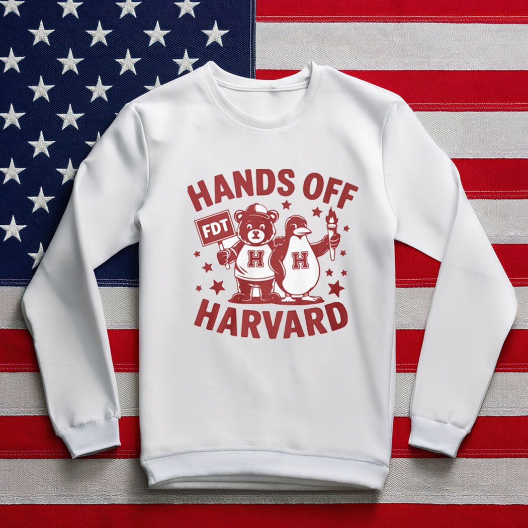 Hands Off Harvard Anti Trump Long Sleeve Shirt