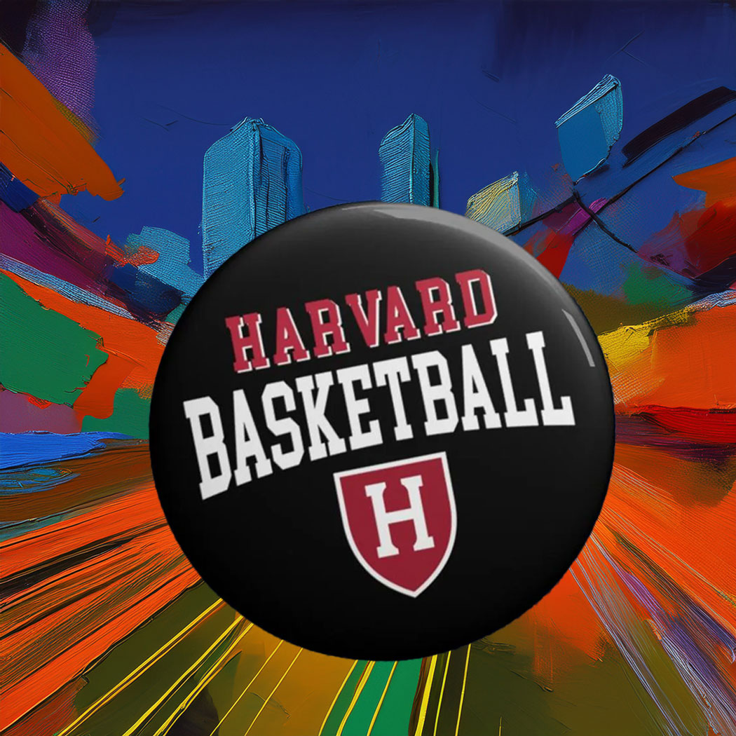 Hands Off Harvard Basketball Pin Button