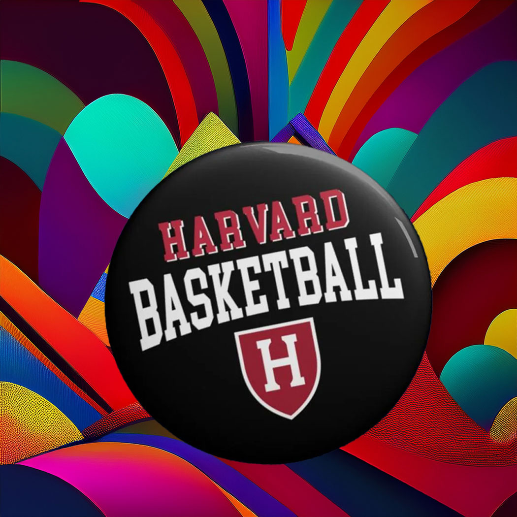 Hands Off Harvard Basketball Pin Button