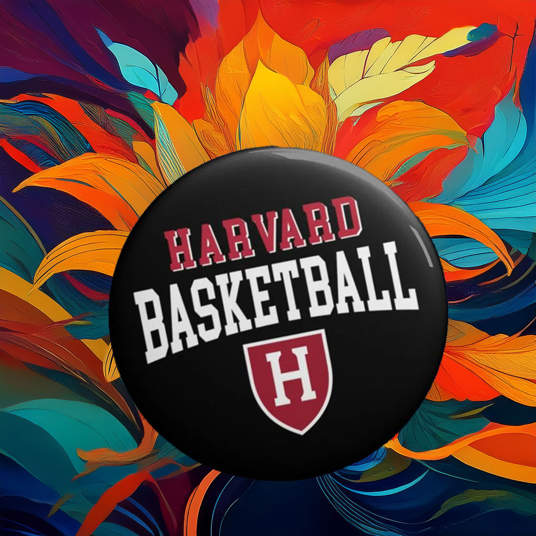 Hands Off Harvard Basketball Pin Button