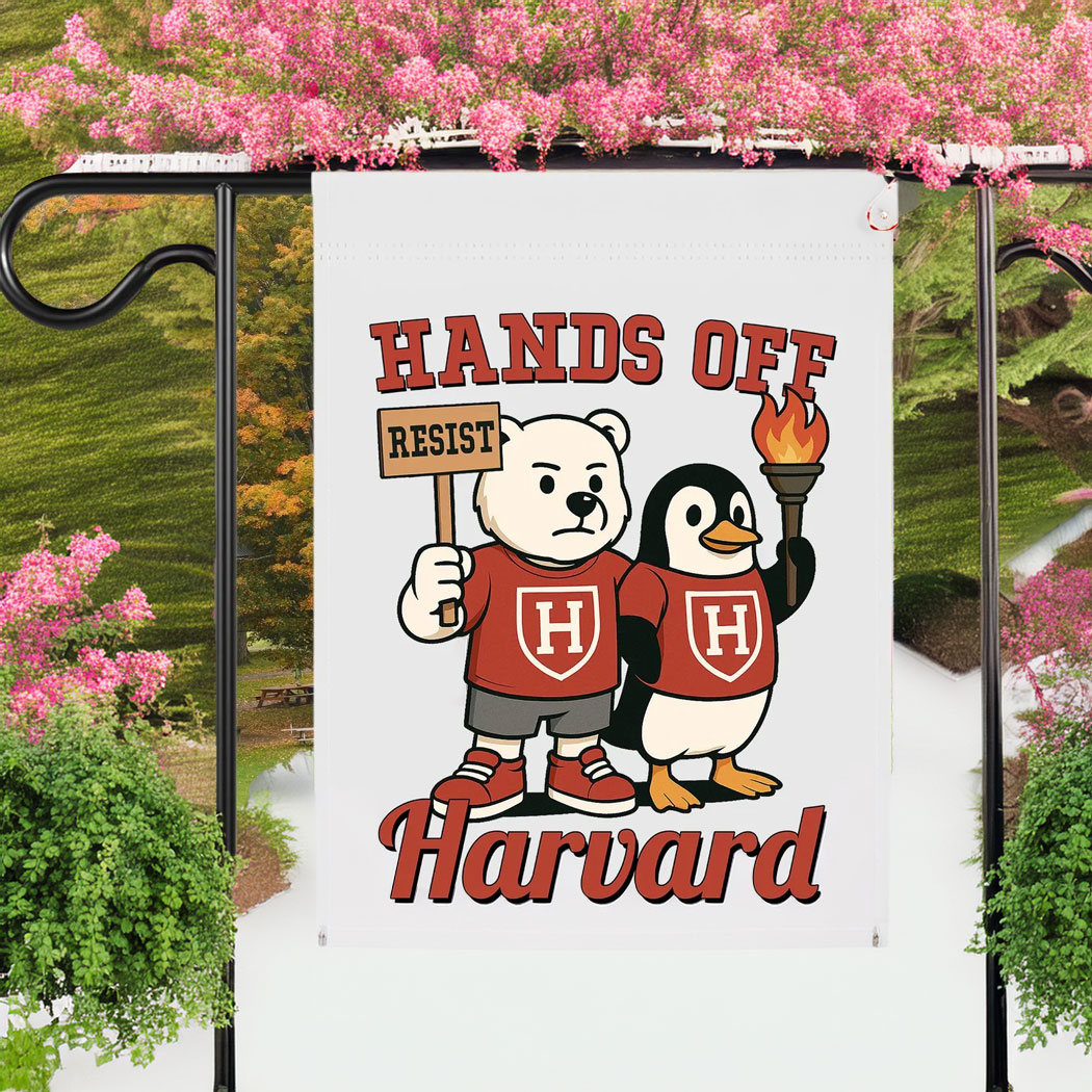 Hands Off Harvard Flag, Bear Penguin FDT Political Flag