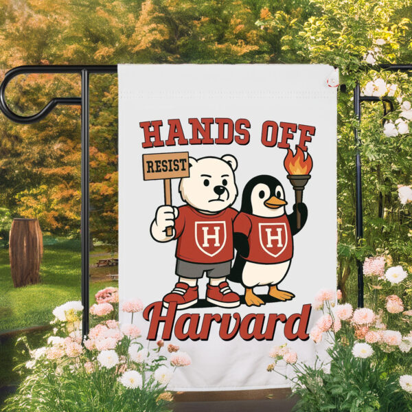 Hands Off Harvard Flag, Bear Penguin FDT Political Flag