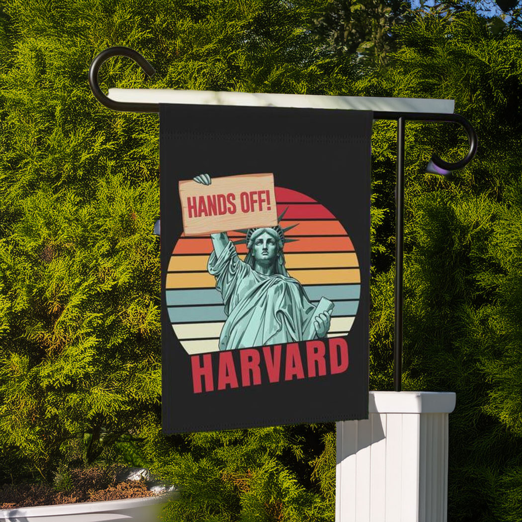 Hands Off Harvard Garden Flag, Steve Kerr Harvard Flag
