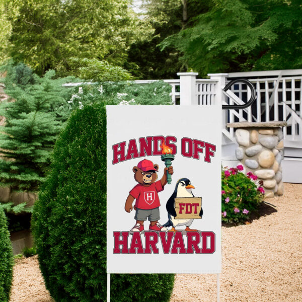 Hands Off Harvard , Harvard Reject Trump Garden Flag