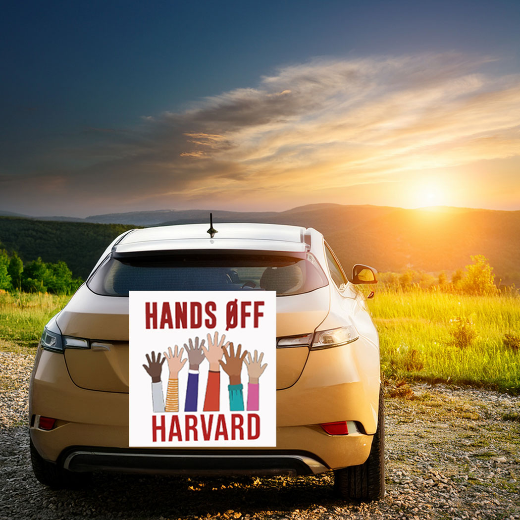Hands Off Harvard , Save The Education Resist Car Magnet - Stickers