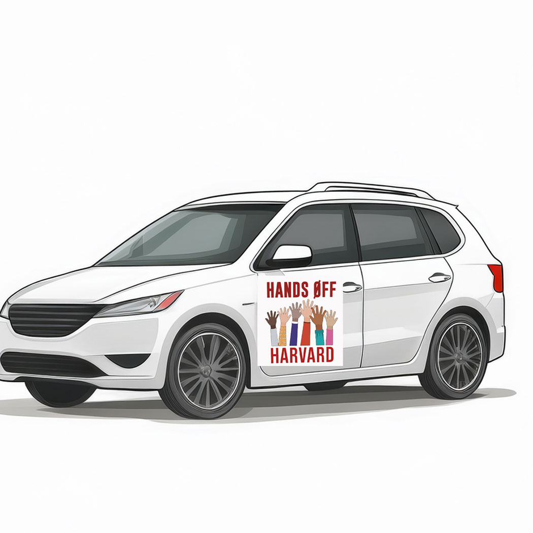 Hands Off Harvard , Save The Education Resist Car Magnet - Stickers