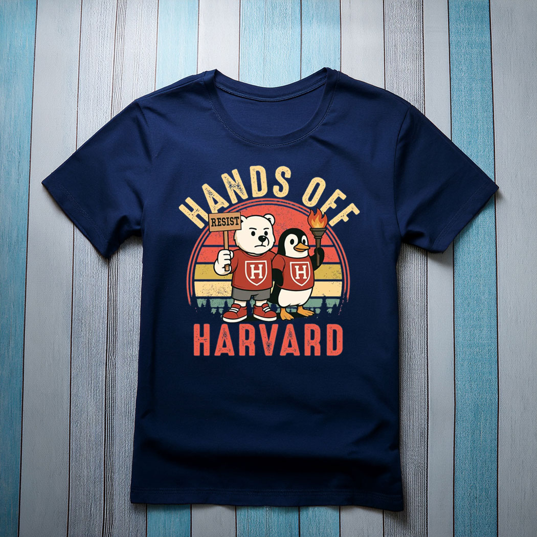 Hands Off Harvard Shirt, Vintage Hand Off Protest Shirt