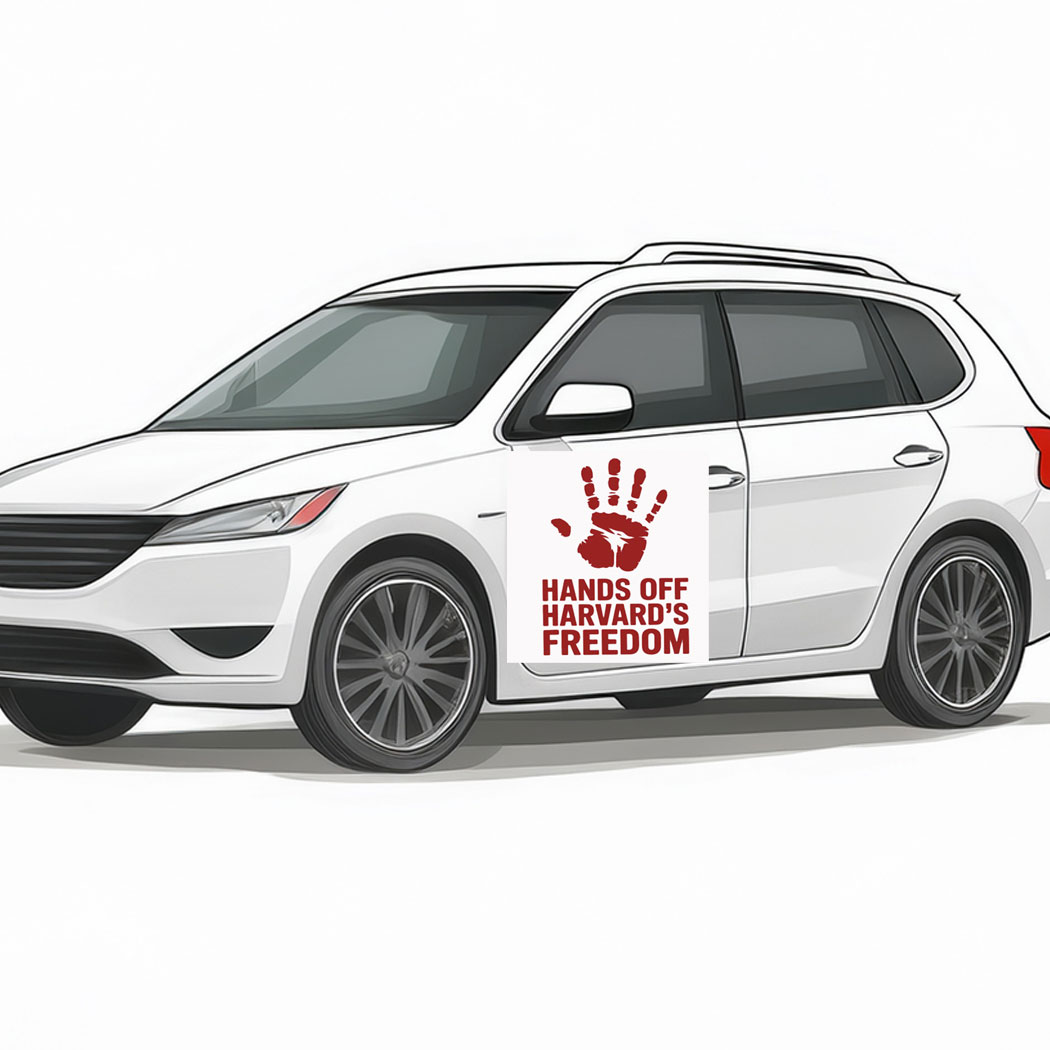 Hands Off Harvard's Freedom Car Magnet - Stickers