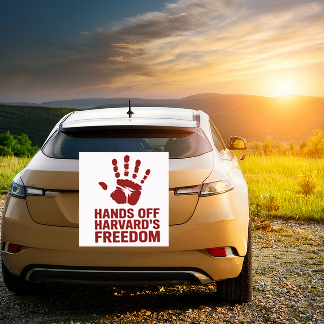 Hands Off Harvard's Freedom Car Magnet - Stickers