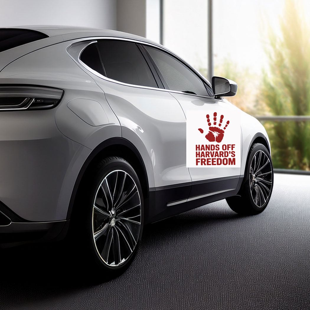 Hands Off Harvard's Freedom Car Magnet - Stickers