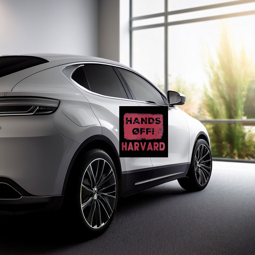 Hands Off Havard , Stand With Havard Car Magnet – Stickers