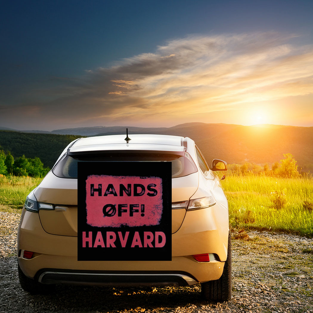Hands Off Havard , Stand With Havard Car Magnet – Stickers