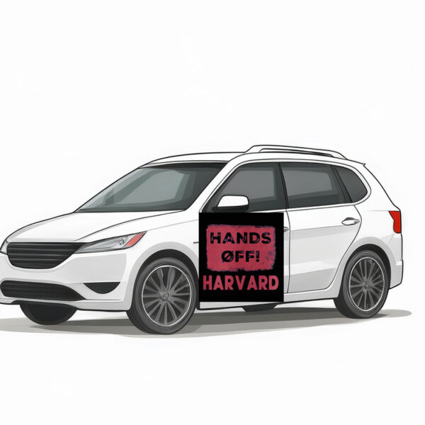 Hands Off Havard , Stand With Havard Car Magnet – Stickers