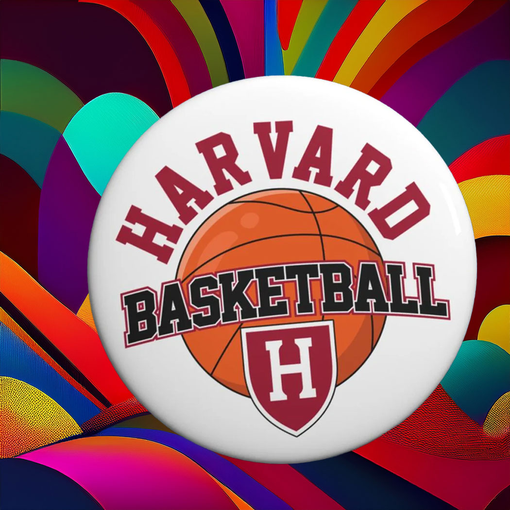 Harvard Basketball Hands Off Harvard Pin Button
