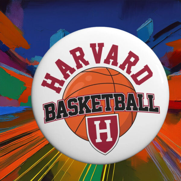 Harvard Basketball Hands Off Harvard Pin Button