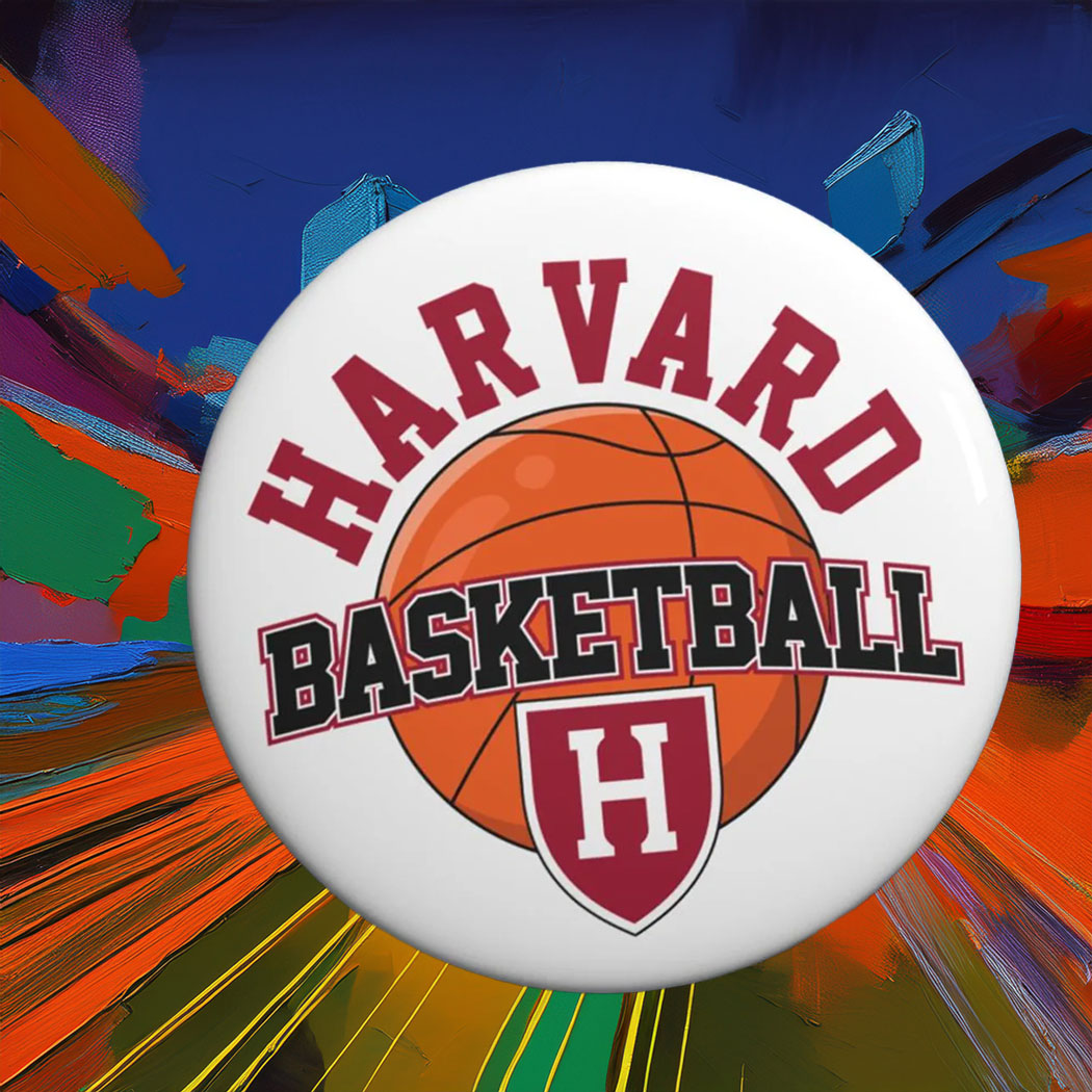 Harvard Basketball Hands Off Harvard Pin Button