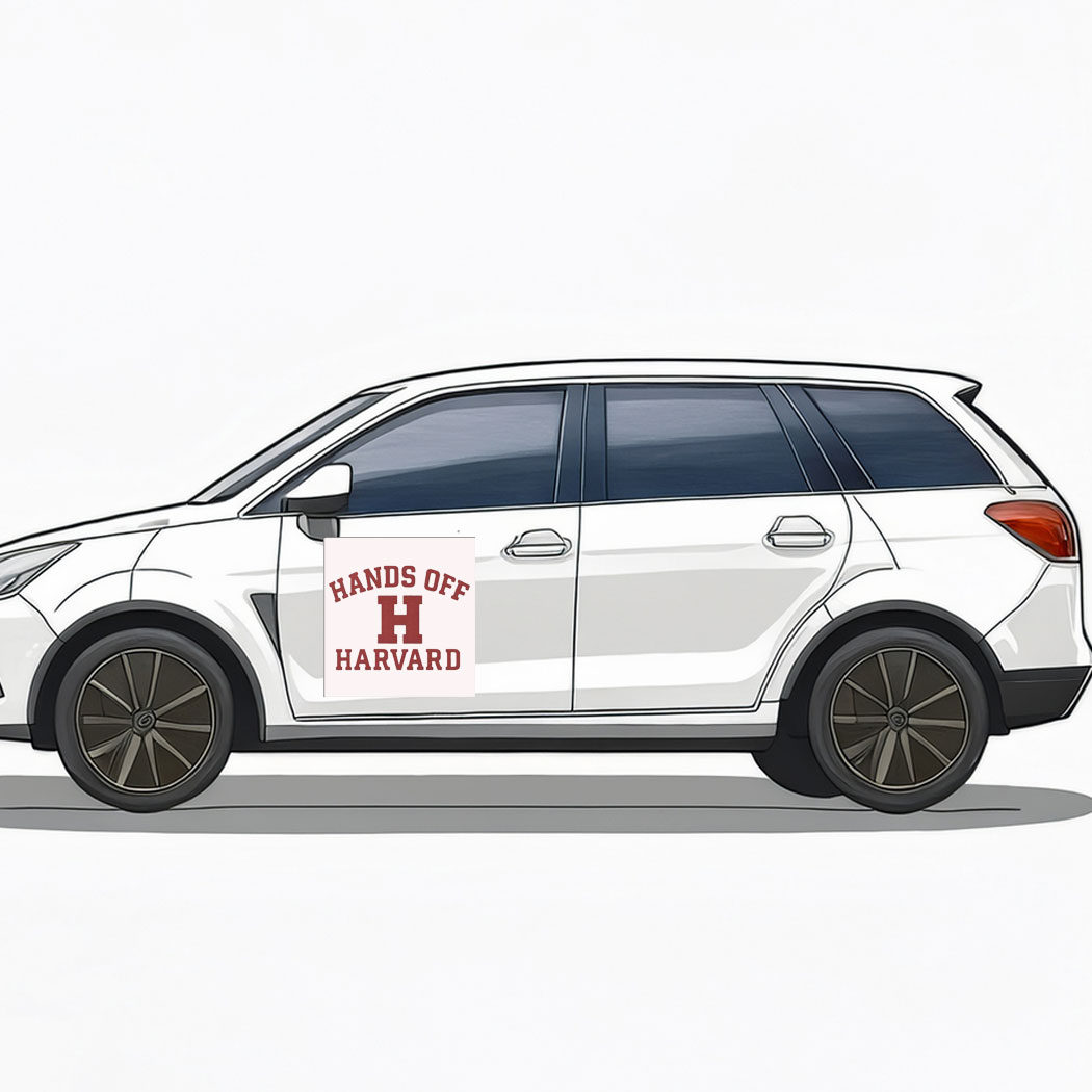 Harvard Hands Off Car Magnet – Stickers