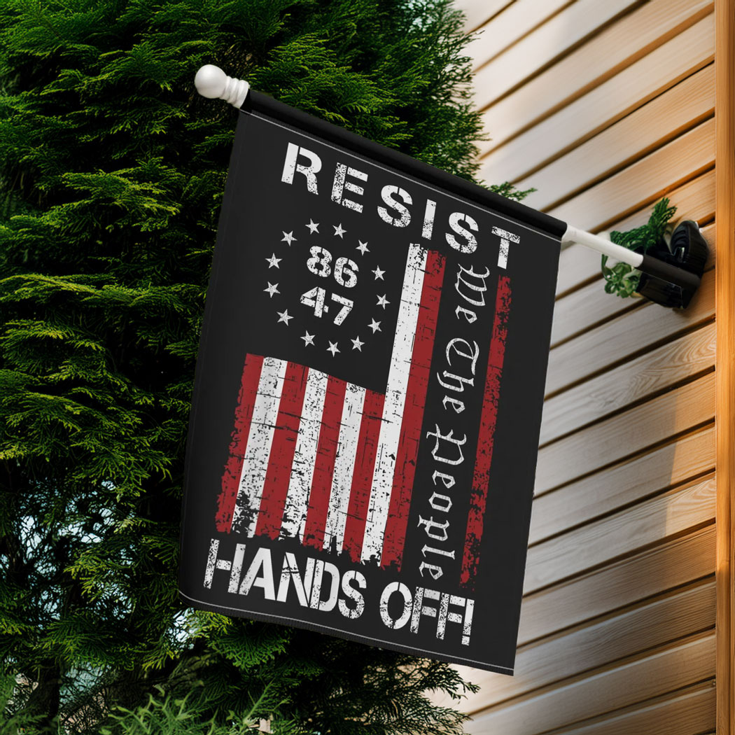 Resist Hands Off Garden Flag, Hands Off Protest Flag
