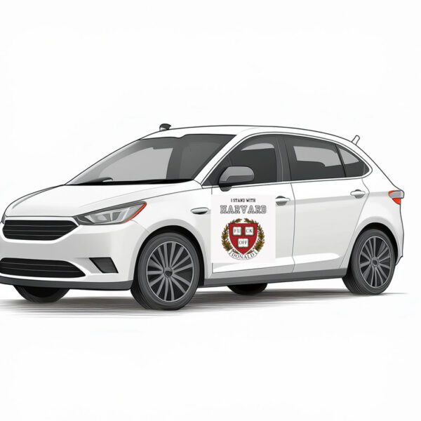 Stand with Harvard - Hands Off Harvard Car Magnet – Stickers