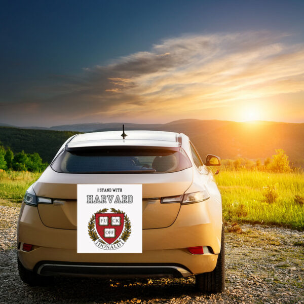 Stand with Harvard - Hands Off Harvard Car Magnet – Stickers
