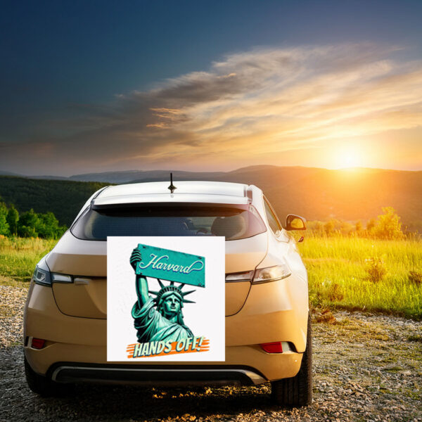 Statue Of Liberty Hands Off Harvard Car Magnet – Stickers