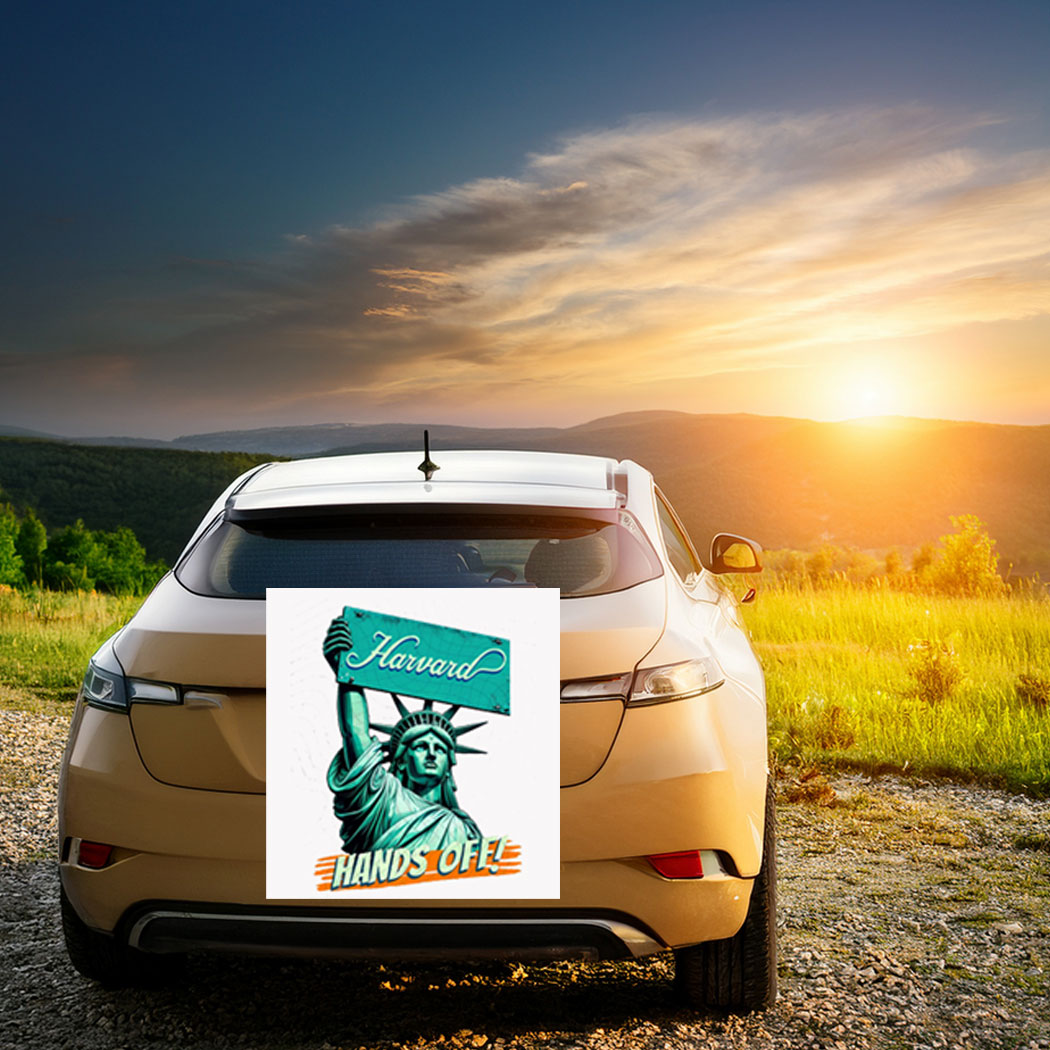 Statue Of Liberty Hands Off Harvard Car Magnet – Stickers