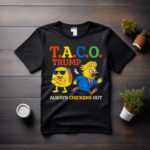Trumps Always Chicken Out Taco America Vintage Tee Shirt