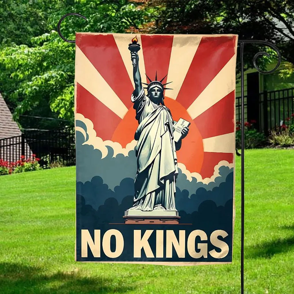 No Kings In America Garden Flag