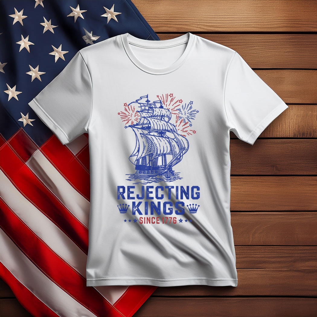 Rejecting Since 1776 American Flag USA 4th Of July T-Shirt