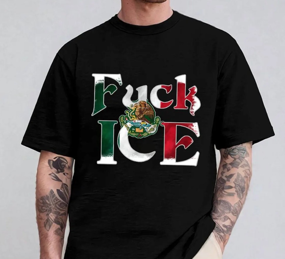 Anti Trump Fck ICE Mexico Flag t-shirt