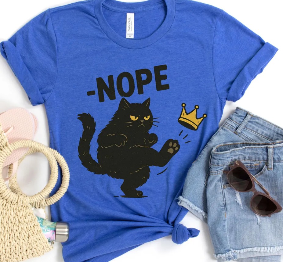 No Kings in America Black Cat Shirts