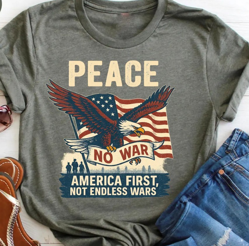 Not Our War America Flag Shirt, Patriotic Anti-War Protest Shirt